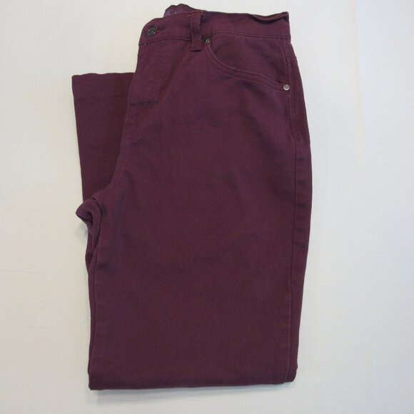 Womens Gloria Vanderbilt Amanda Dark Maroon Red Pants Size 8 Short - Picture 3 of 9